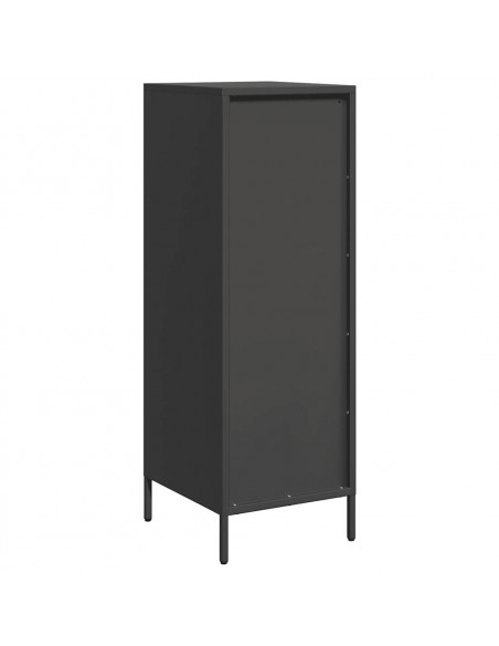 Credenza Nera 39x35x103,5 cm in Acciaio