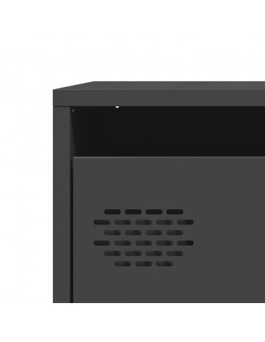 Credenza Nera 39x35x103,5 cm in Acciaio