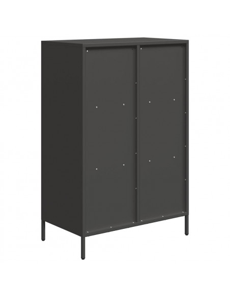 Credenza Nera 68x39x103,5 cm in Acciaio