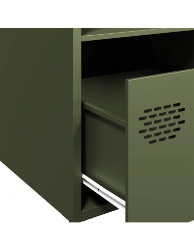 Credenza Verde Oliva 35x39x103,5 cm in Acciaio