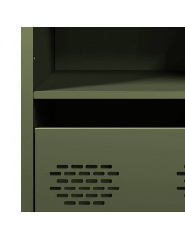 Credenza Verde Oliva 35x39x103,5 cm in Acciaio