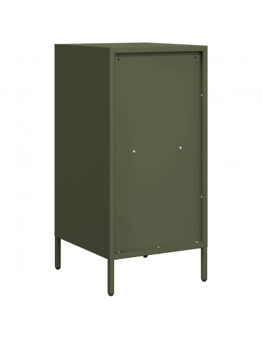 Credenza Verde Oliva 35x39x73,5 cm in Acciaio Laminato a Freddo
