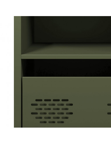 Credenza Verde Oliva 35x39x73,5 cm in Acciaio Laminato a Freddo