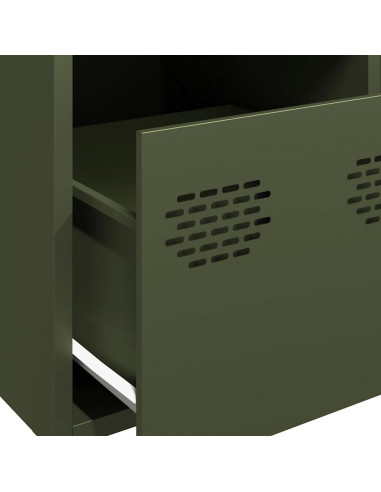Credenza Verde Oliva 39x35x103,5 cm in Acciaio