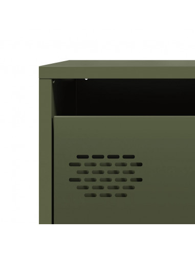 Credenza Verde Oliva 39x35x103,5 cm in Acciaio
