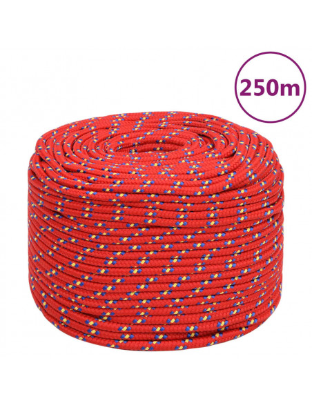 Corda Nautica Rossa 8 mm 250 m in Polipropilene