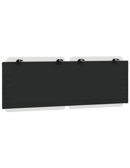 Cuscino Testiera Nero e Bianco 120 cm in Similpelle