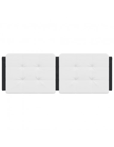 Cuscino Testiera Nero e Bianco 120 cm in Similpelle