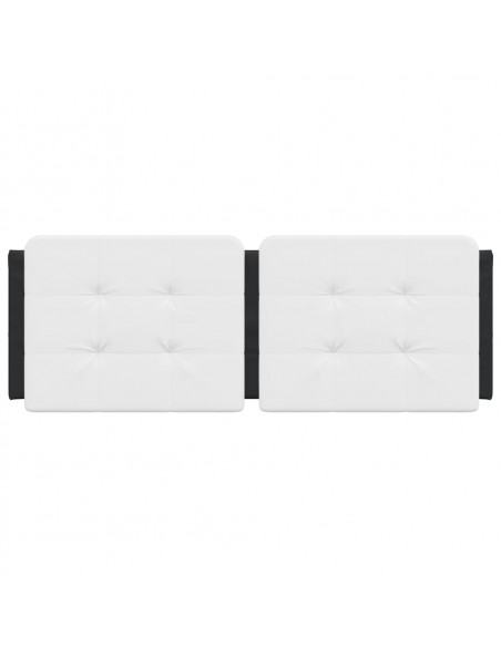 Cuscino Testiera Nero e Bianco 120 cm in Similpelle