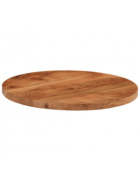 Piano per Tavolo Ø50x3,8 cm Rotondo in Legno Massello di Acacia