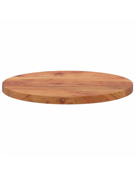 Piano per Tavolo Ø50x3,8 cm Rotondo in Legno Massello di Acacia