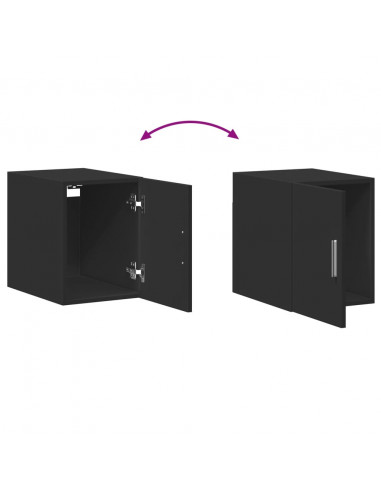 Mobile Sottile Nero 30x42,5x225 cm in Truciolato