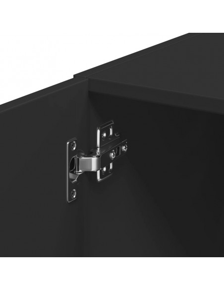 Mobile Sottile Nero 30x42,5x225 cm in Truciolato