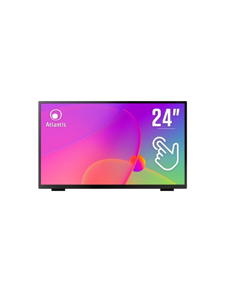 MONITOR ATLANTIS TOUCH LED 23,8" Wide A05-T24A-VHDM 1920x1080 8ms 220/212 cd/m² 3000:1 (10M:1) VESA MM VGA HDMI DP 10 Tocchi