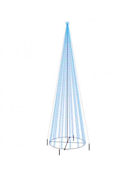 Albero di Natale a Cono Blu 1134 LED 230x800 cm