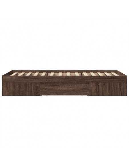 Giroletto senza Materasso Rovere Marrone 90x190cm in Truciolato