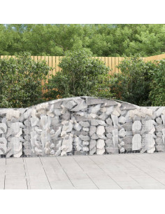 Cesto Gabbione ad Arco 400x30x100/120 cm Ferro Zincato