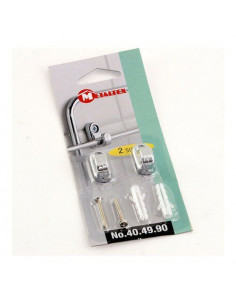 Fissaggi Metaltex 40.49.90 ONDA Ganci 2 pz Silver