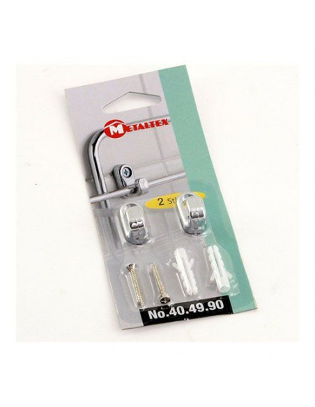 Fissaggi Metaltex 40.49.90 ONDA Ganci 2 pz Silver
