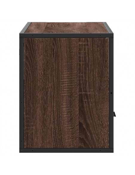 Mobile TV Rovere Marrone 80x31x39,5cm Legno Multistrato Metallo