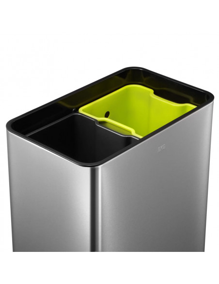 EKO Pattumiera con Sensore Mirage 2x20 L Argento Opaco