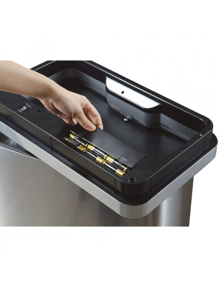 EKO Pattumiera con Sensore Mirage 2x20 L Argento Opaco