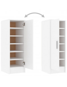 Scarpiera Bianca 32x35x92 cm in Truciolato