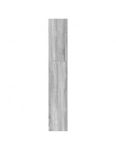 Libreria Grigio Sonoma 80x24x143 cm in Legno Multistrato