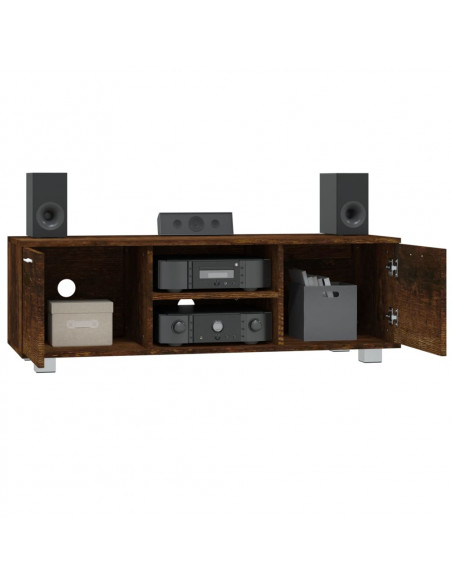 Mobile TV Rovere Fumo 120x40,5x35 cm in Legno Multistrato
