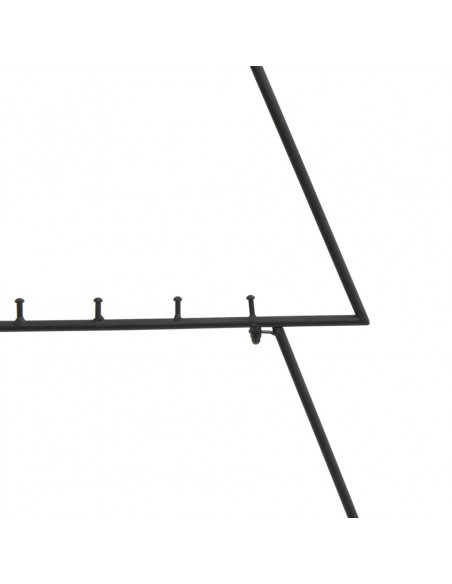 Albero di Natale Decorativo in Metallo Nero 125 cm