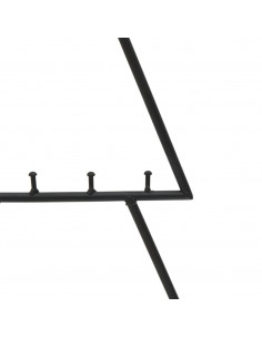 Albero di Natale Decorativo in Metallo Nero 60 cm