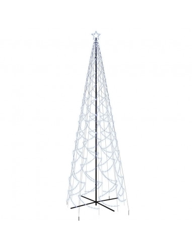 Albero di Natale a Cono Bianco Freddo 1400 LED 160x500 cm