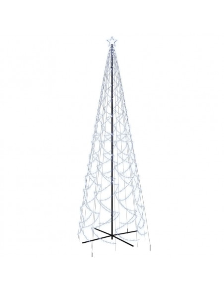 Albero di Natale a Cono Bianco Freddo 1400 LED 160x500 cm