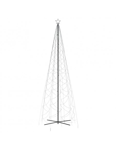 Albero di Natale a Cono Bianco Freddo 1400 LED 160x500 cm