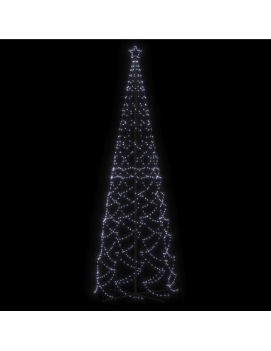 Albero di Natale a Cono Bianco Freddo 1400 LED 160x500 cm