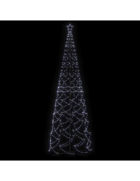 Albero di Natale a Cono Bianco Freddo 1400 LED 160x500 cm