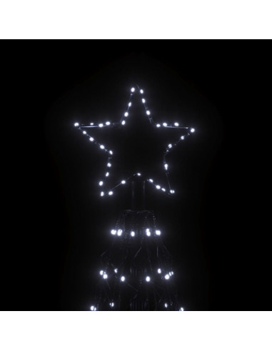 Albero di Natale a Cono Bianco Freddo 1400 LED 160x500 cm