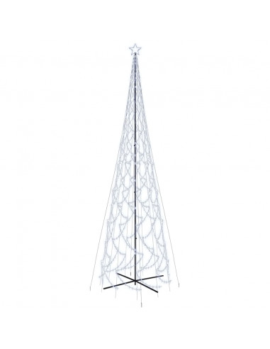 Albero di Natale a Cono Bianco Freddo 3000 LED 230x800 cm