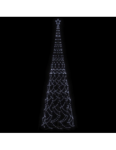 Albero di Natale a Cono Bianco Freddo 3000 LED 230x800 cm