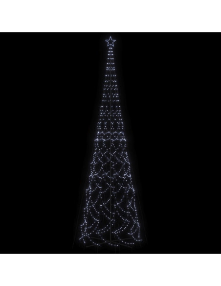 Albero di Natale a Cono Bianco Freddo 3000 LED 230x800 cm