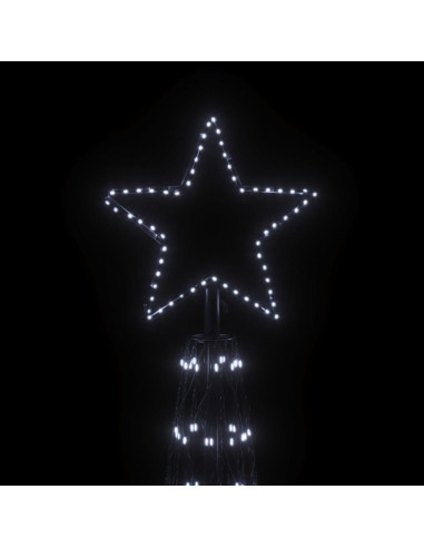 Albero di Natale a Cono Bianco Freddo 3000 LED 230x800 cm