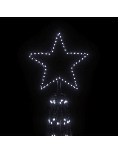 Albero di Natale a Cono Bianco Freddo 3000 LED 230x800 cm