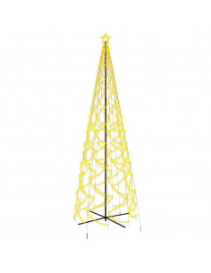 Albero di Natale a Cono Bianco Caldo 1400 LED 160x500 cm 2