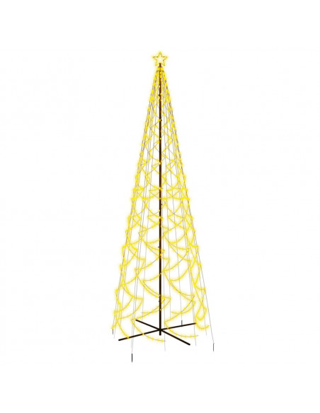 Albero di Natale a Cono Bianco Caldo 1400 LED 160x500 cm