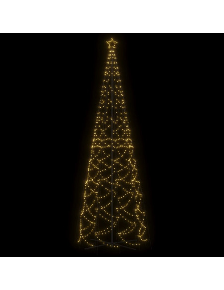 Albero di Natale a Cono Bianco Caldo 1400 LED 160x500 cm