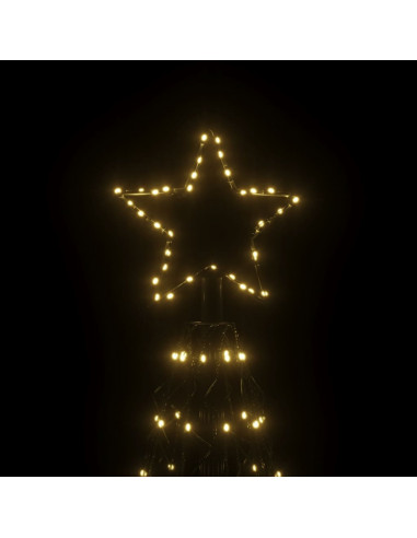 Albero di Natale a Cono Bianco Caldo 1400 LED 160x500 cm