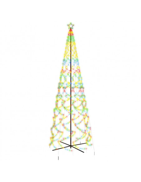 Albero di Natale a Cono Colorato 1400 LED 160x500 cm