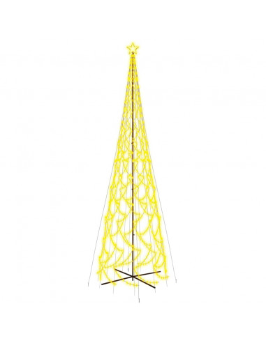 Albero di Natale a Cono Bianco Caldo 3000 LED 230x800 cm