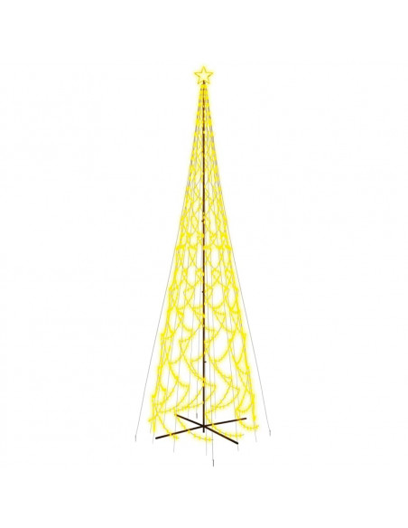 Albero di Natale a Cono Bianco Caldo 3000 LED 230x800 cm