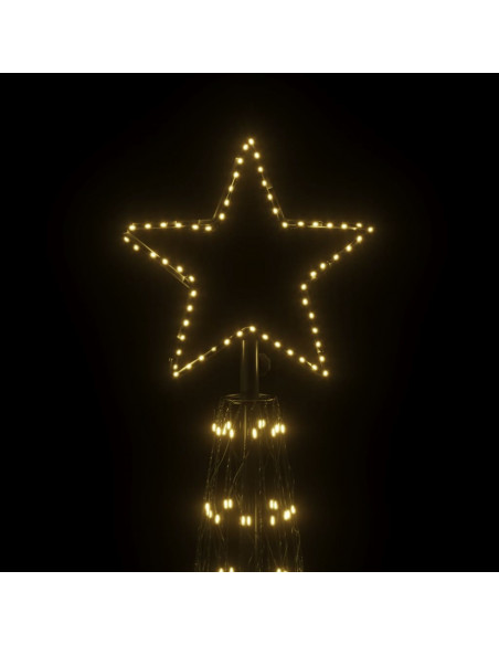 Albero di Natale a Cono Bianco Caldo 3000 LED 230x800 cm